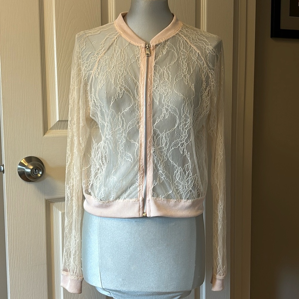 Zara lace bomber